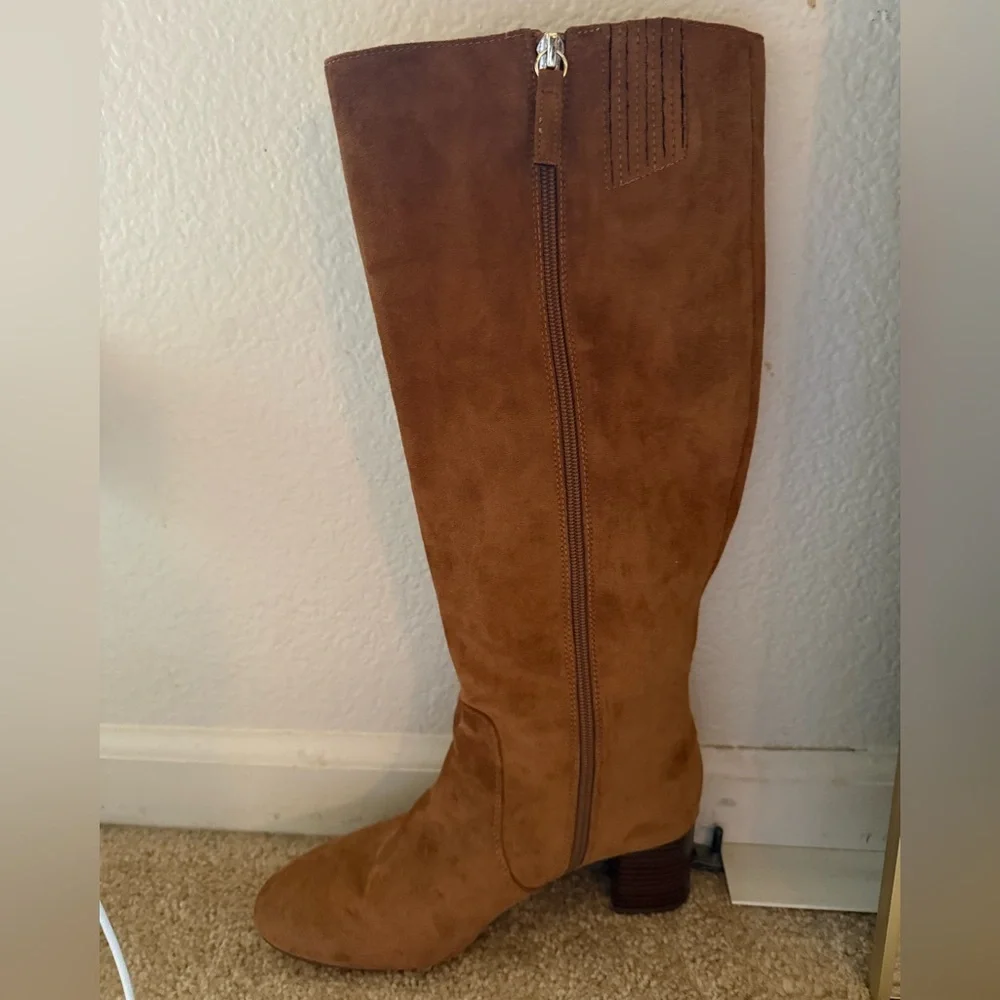 J. Crew Tan Suede Over the Knee Boots
